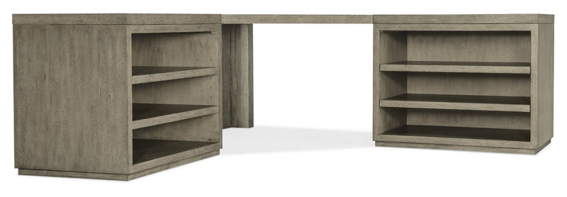 Linville Falls Corner Desk with Two Open Desk Cabinets - Al Rugaib Furniture