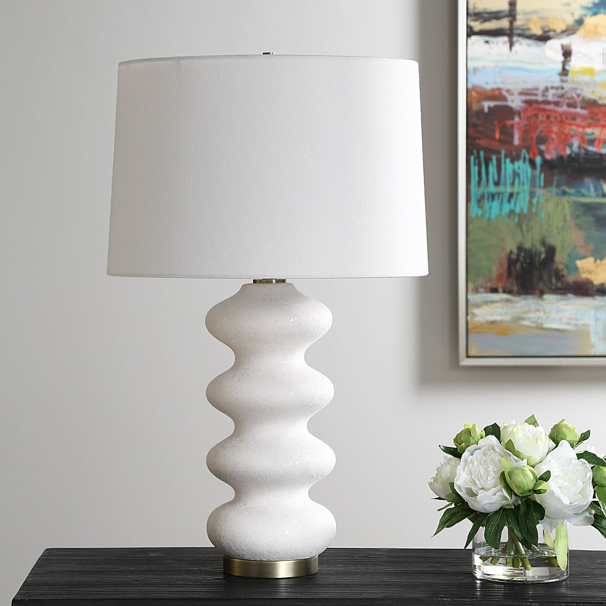 Liora White Table Lamp Table Lamps| Uttermost