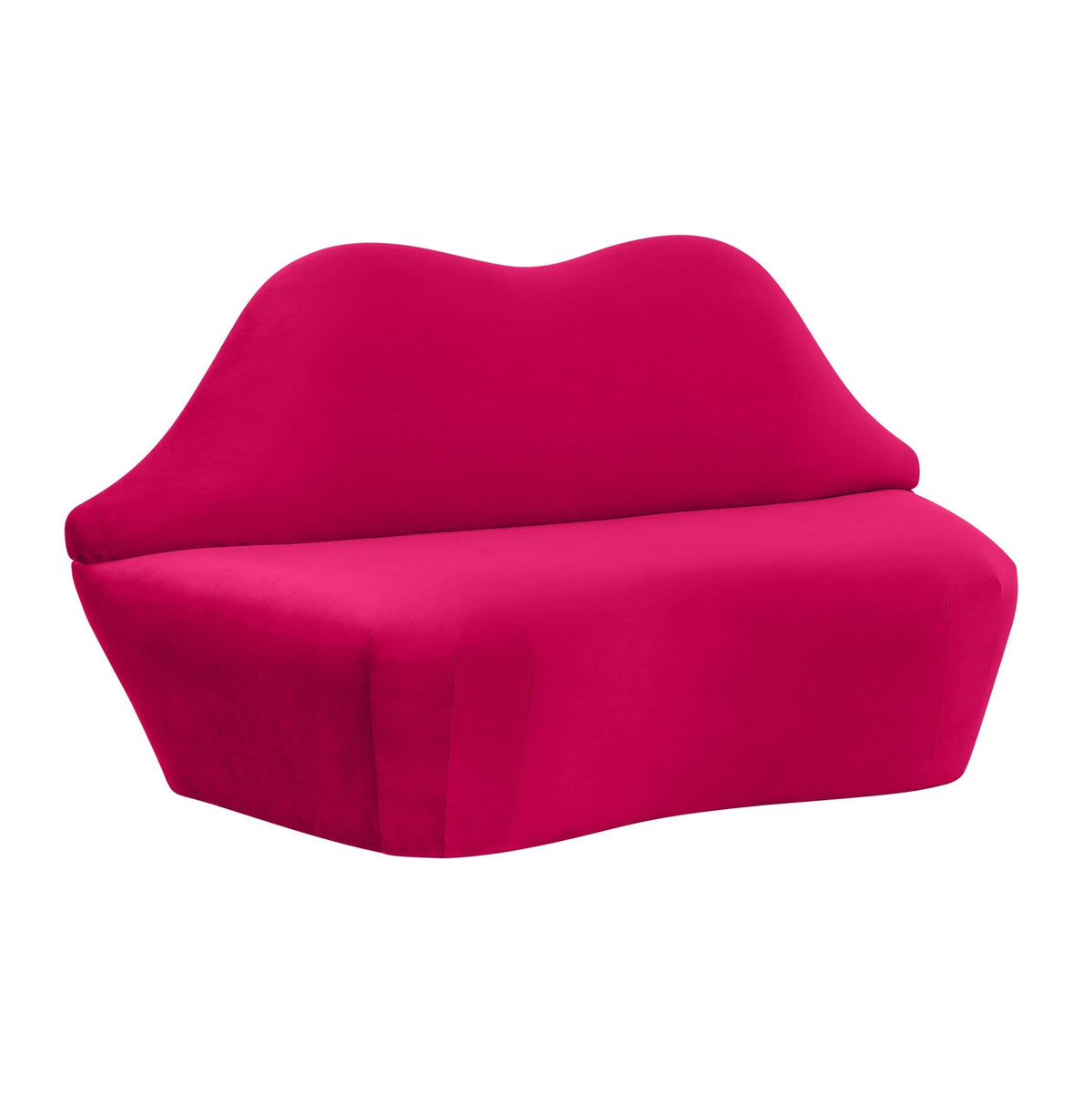 Lips Pink Velvet Settee Sofas & Loveseats| TOV