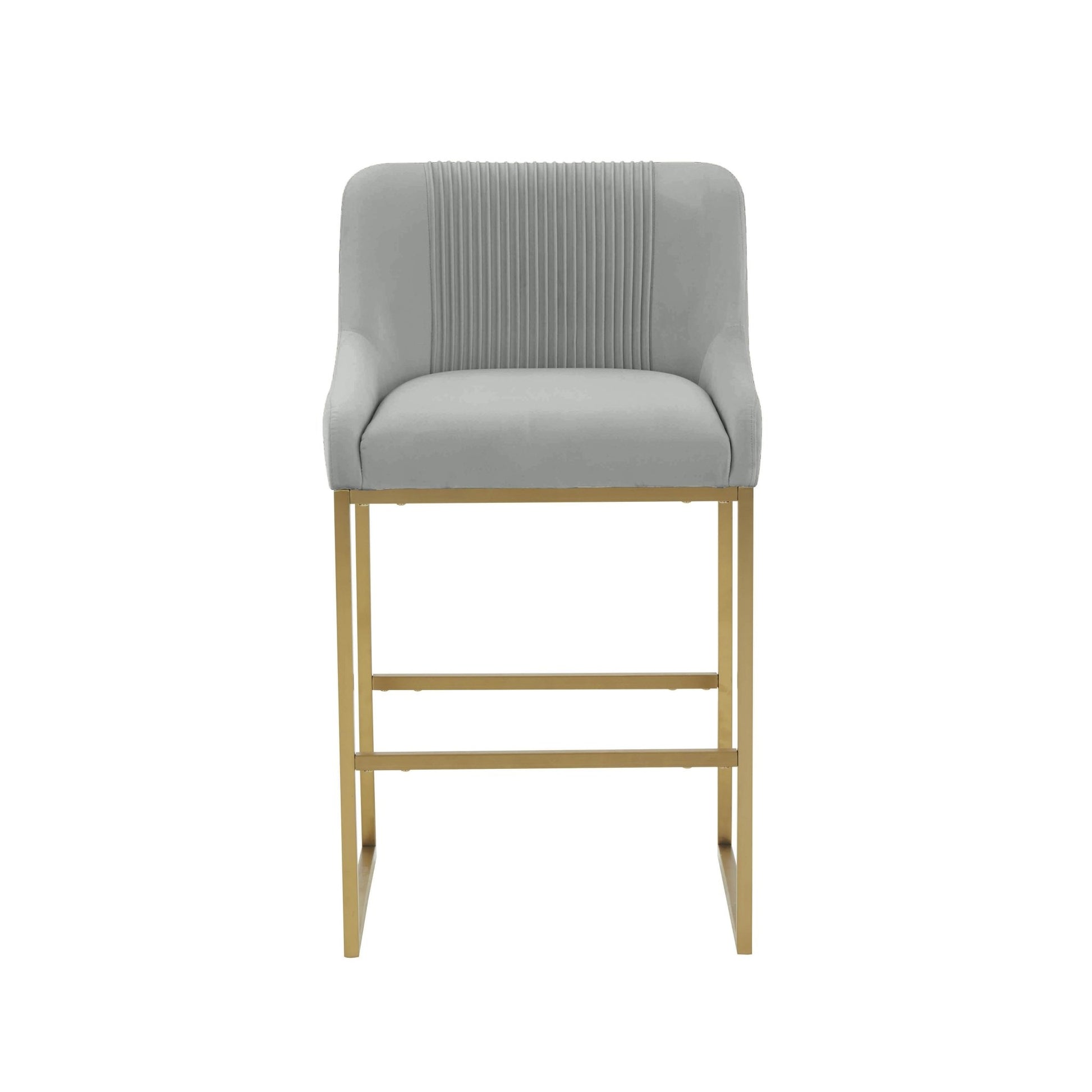 Lisa Grey Pleated Velvet Dining Chair Dining Chairs| TOV