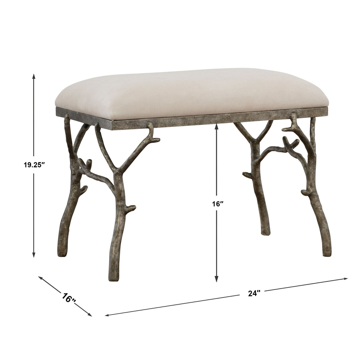 Lismore Small Bench Benches| Uttermost