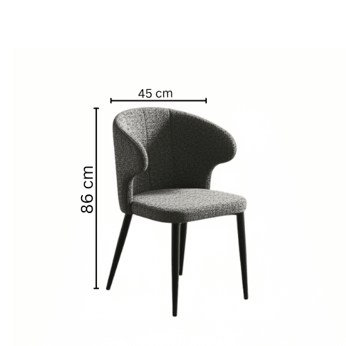 Livia Round Black Glass Dining Set – Table + 6 Chairs – Modern design with a refined hotel-style touch Dining Set| Otath