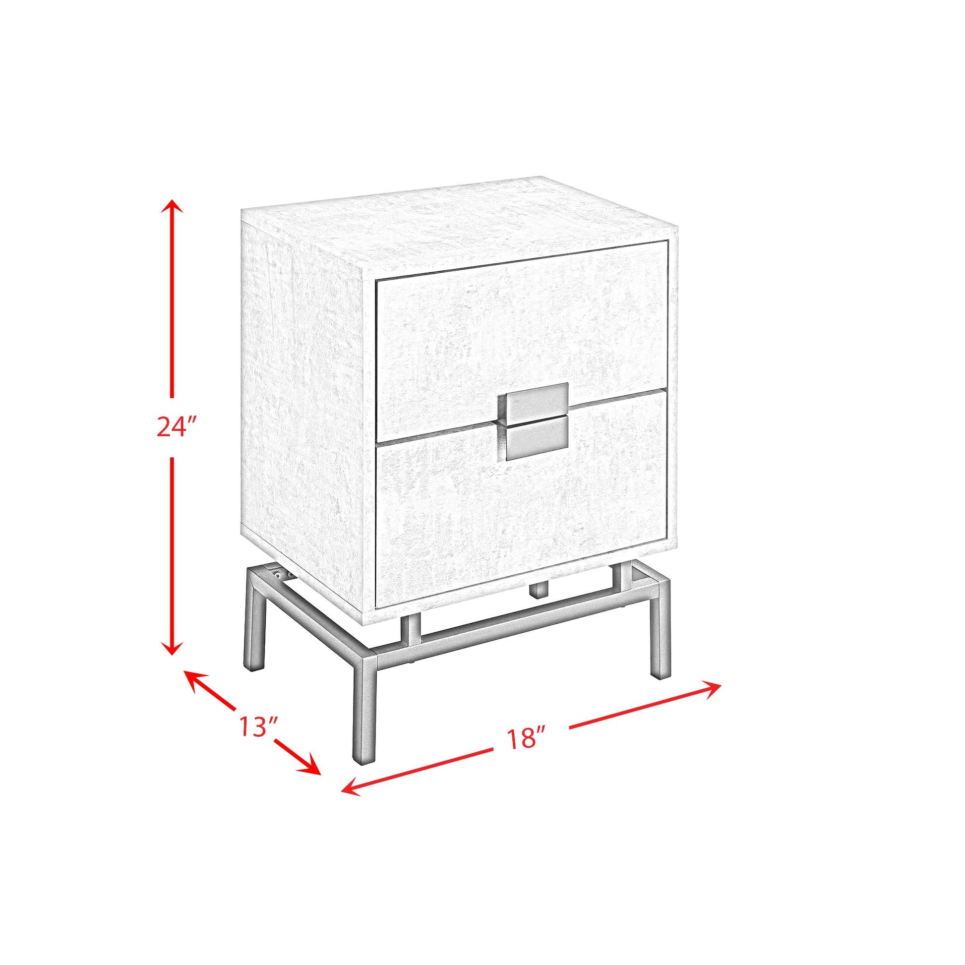 Lola Accent Nightstand with Cement Top in Black Nightstands| ROOTS FURNITURE