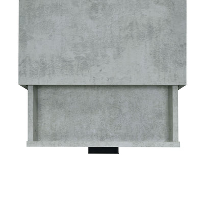 Lola Accent Nightstand with Cement Top in Black - Al Rugaib Furniture