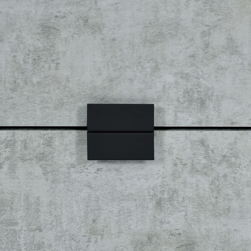 Lola Accent Nightstand with Cement Top in Black - Al Rugaib Furniture