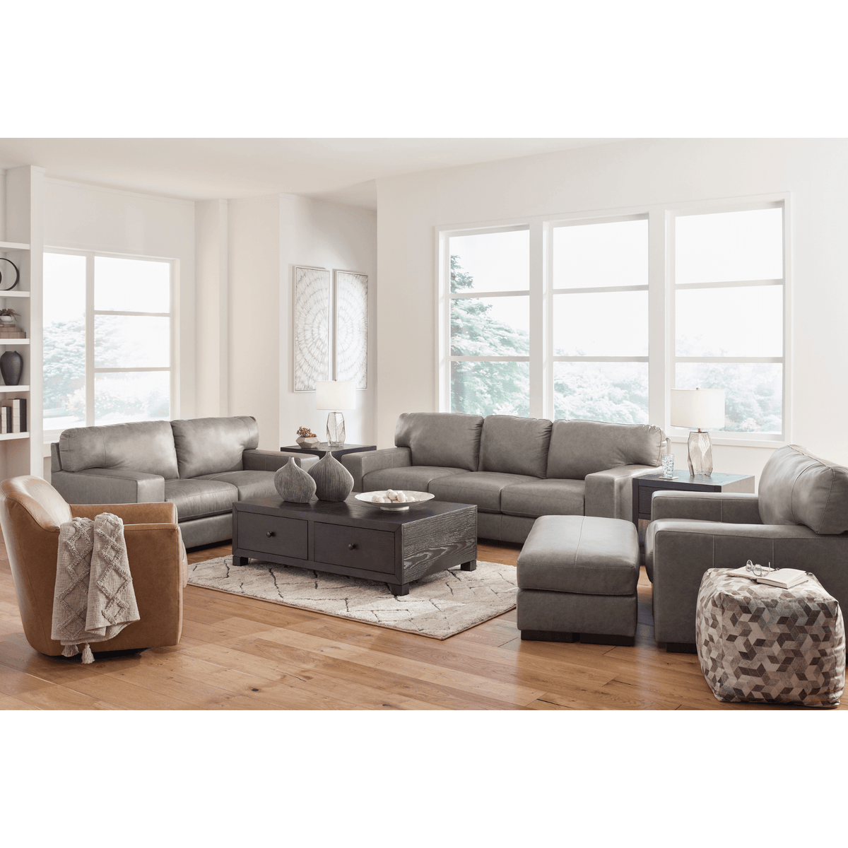Lombardia Gray Sofa Set Living Room Sets| Ashley Homestore