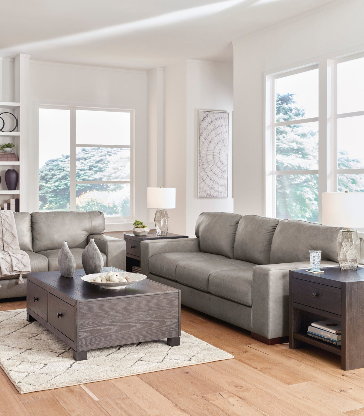 Lombardia Gray Sofa Set Living Room Sets| Ashley Homestore