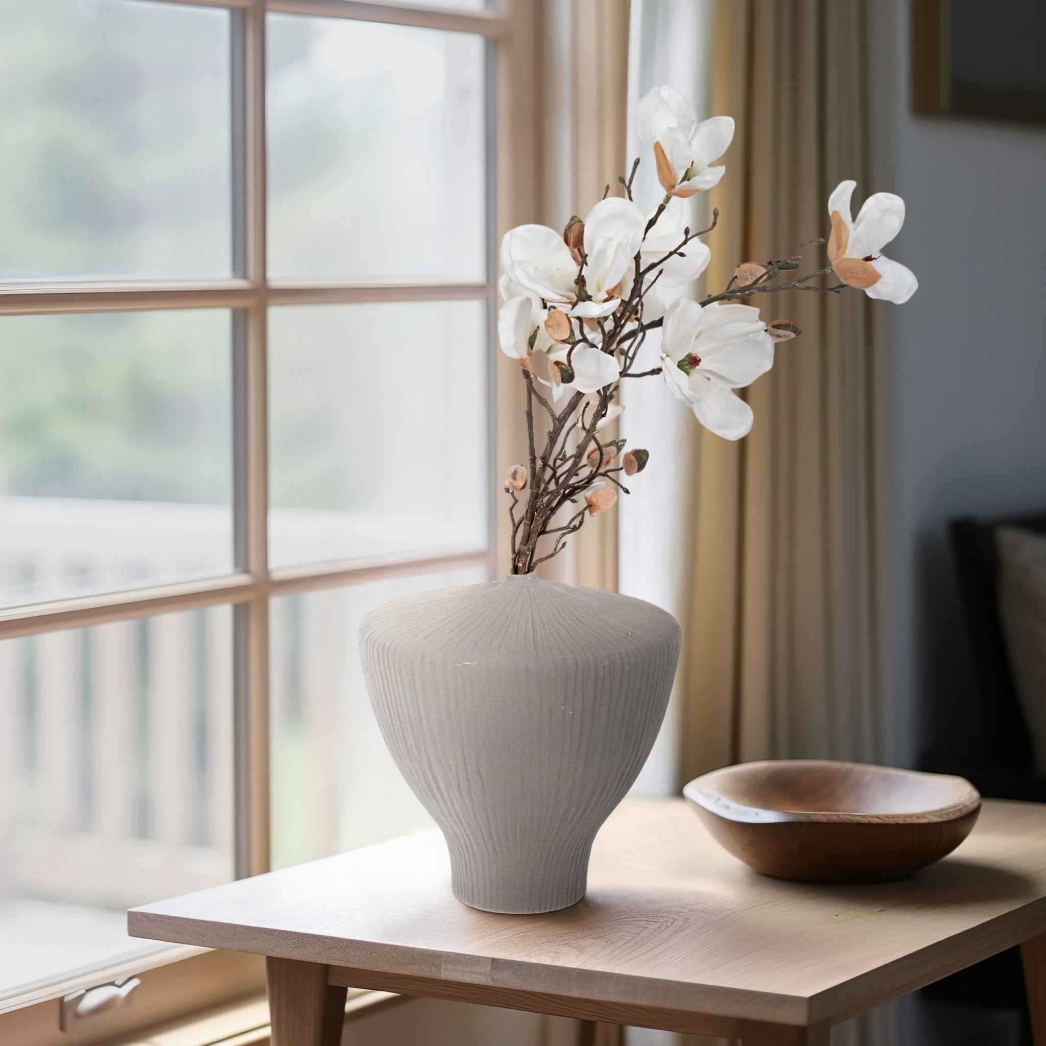 LOMBOK VASE, GRAY Vases and Jars| Sagebrook Home