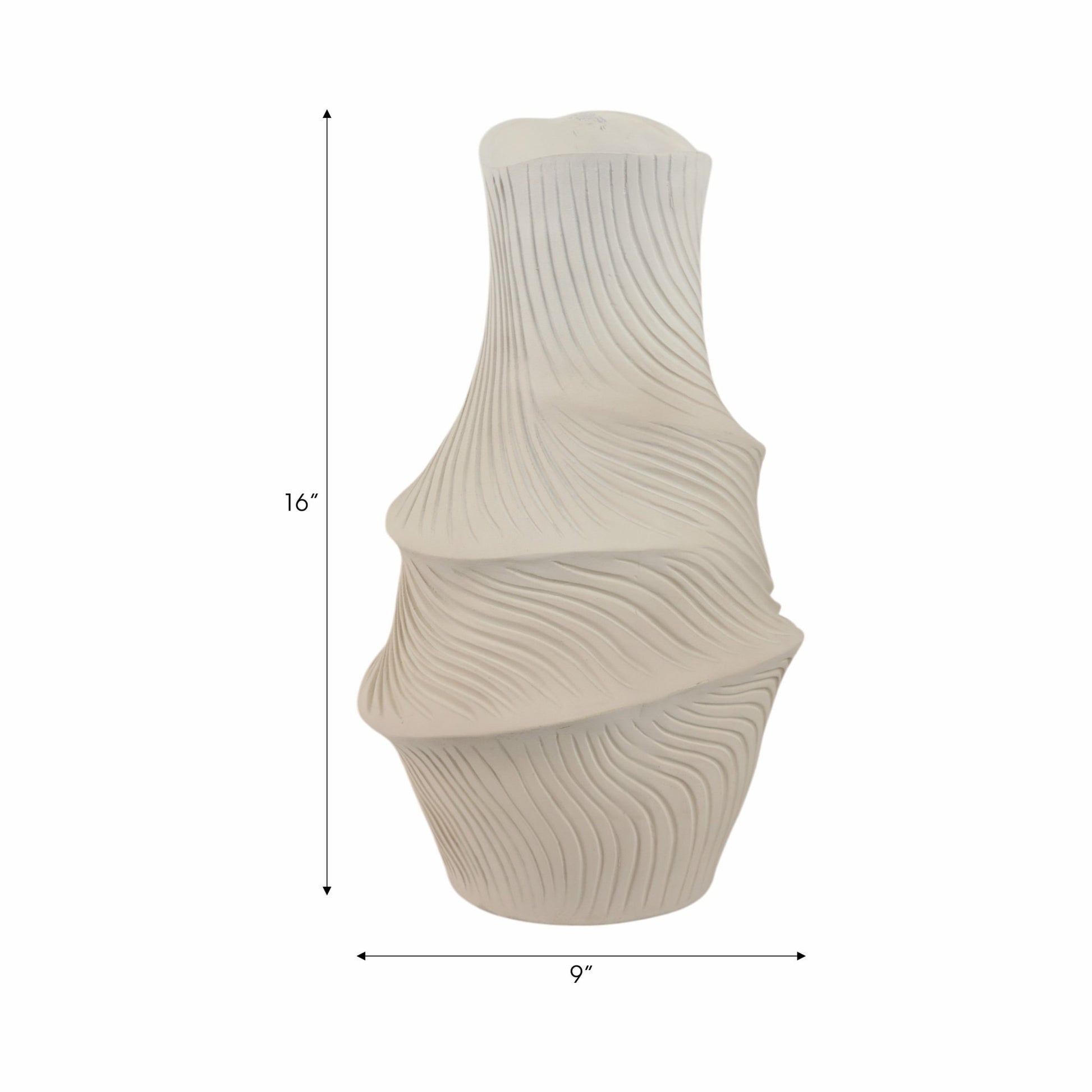 Lommel Carved Vase Vases and Jars| Sagebrook Home