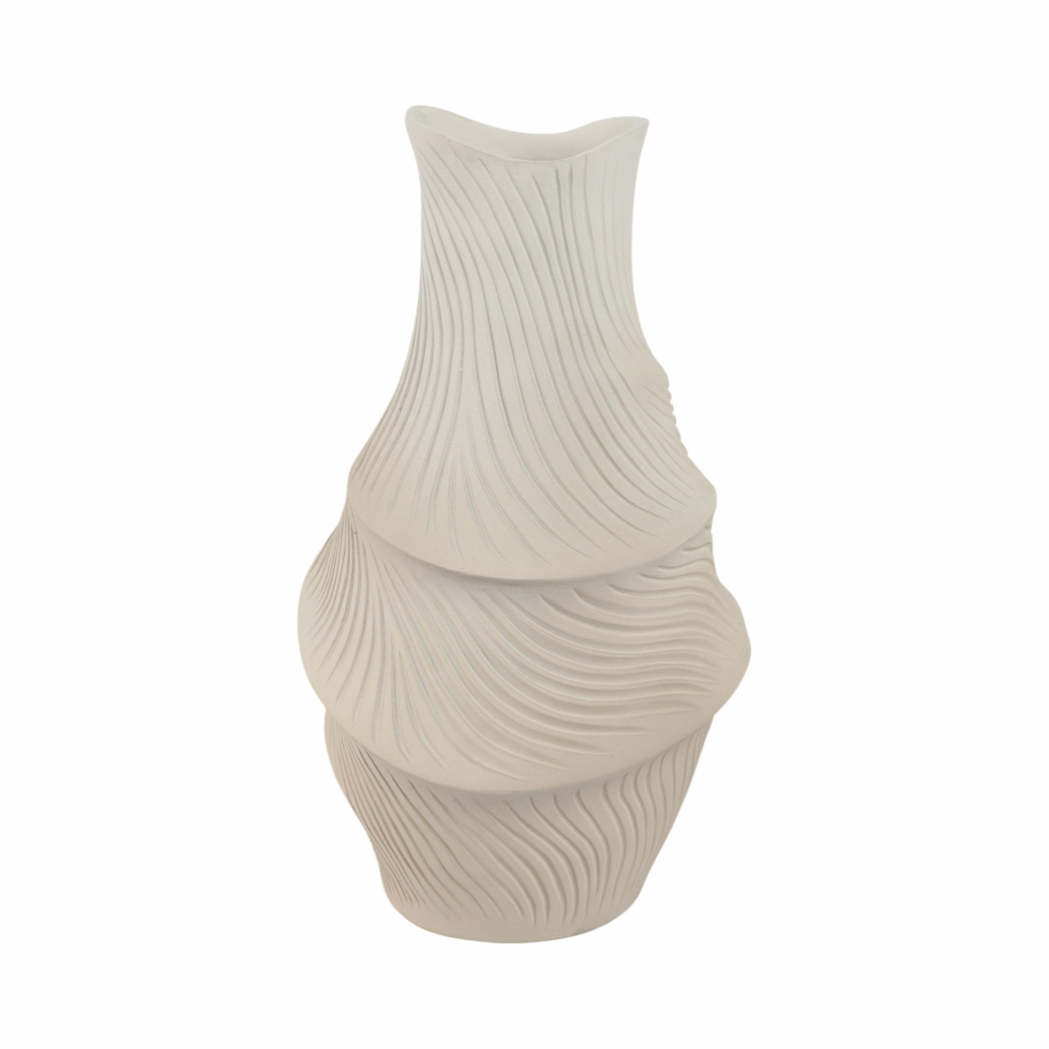 Lommel Carved Vase Vases and Jars| Sagebrook Home