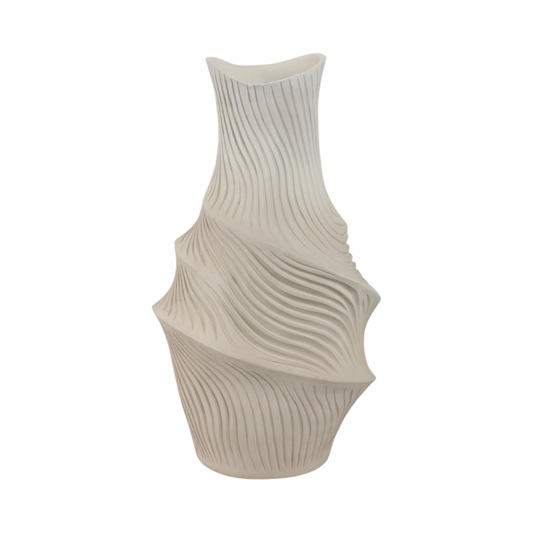 Lommel Carved Vase Vases and Jars| Sagebrook Home