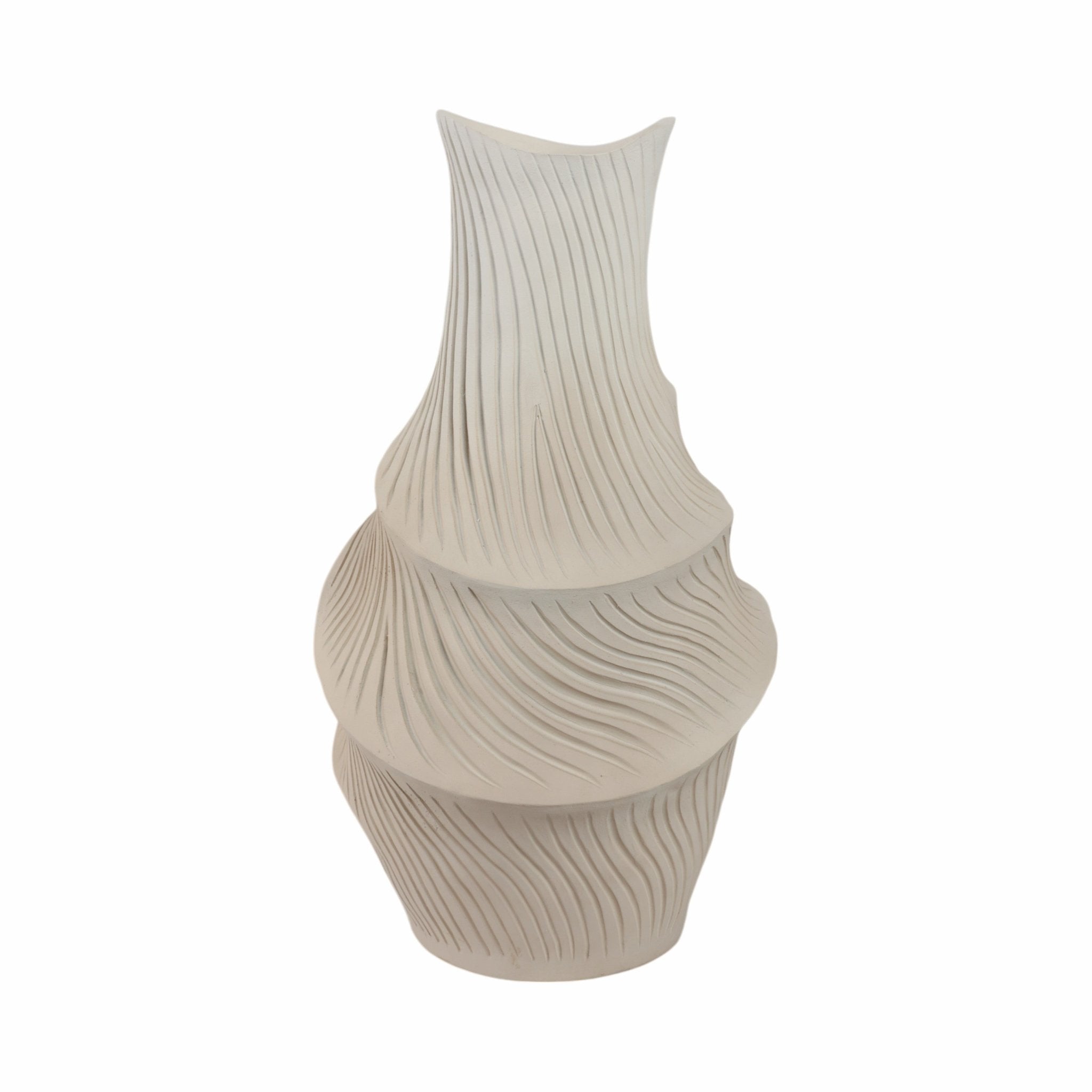 Lommel Carved Vase Vases and Jars| Sagebrook Home