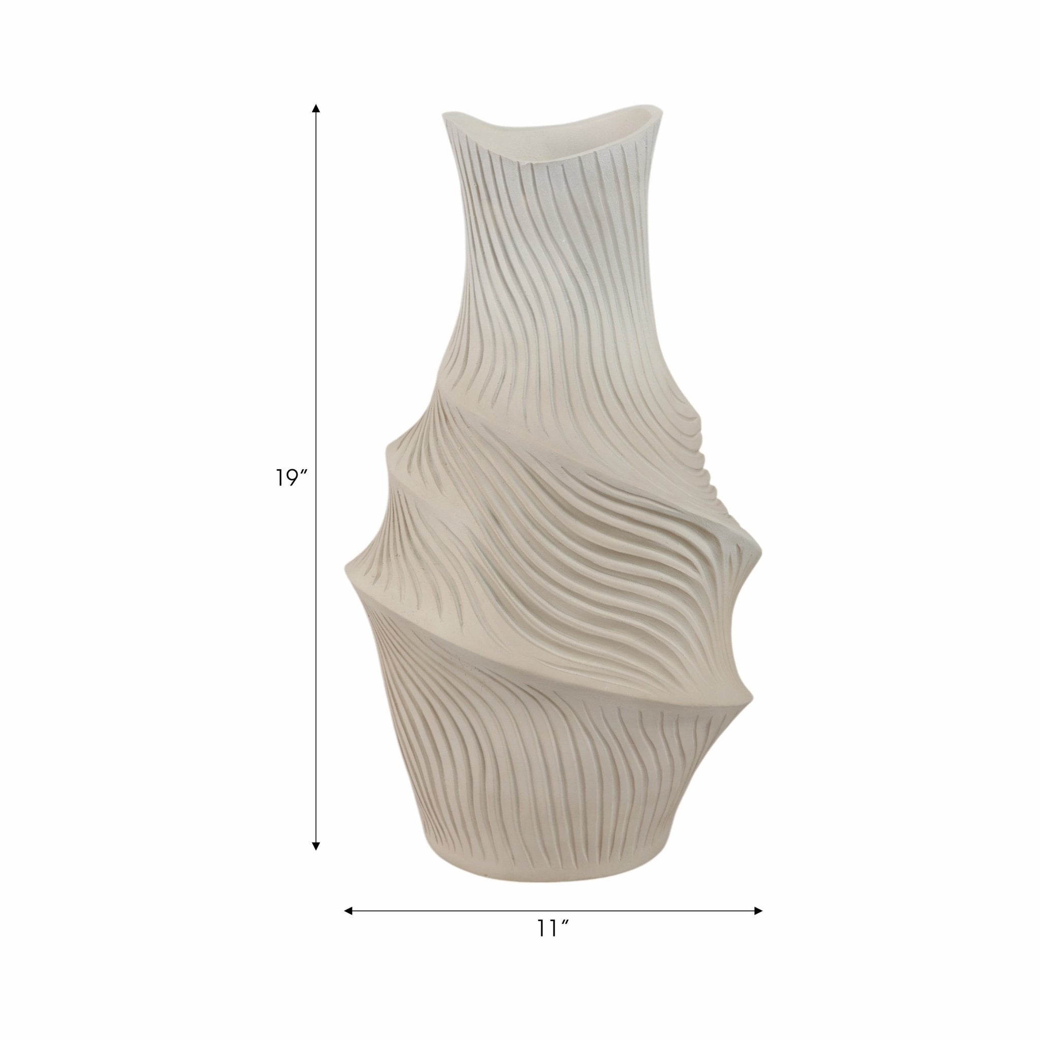 Lommel Carved Vase Vases and Jars| Sagebrook Home