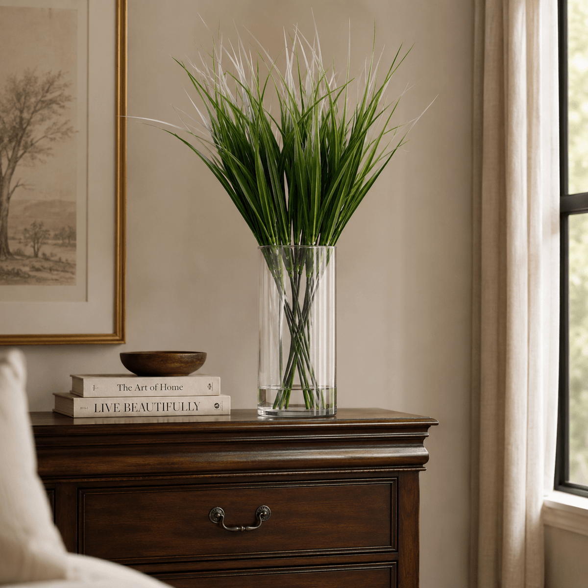 Long Green Leaf with white edge Plants| Roots Furniture