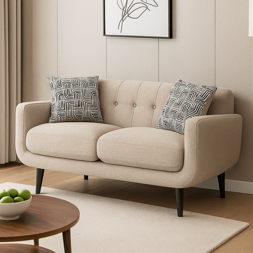 Loveseat in Debussy Cappuccino with 2 Pillows Sofas & Loveseats| Roots Furniture