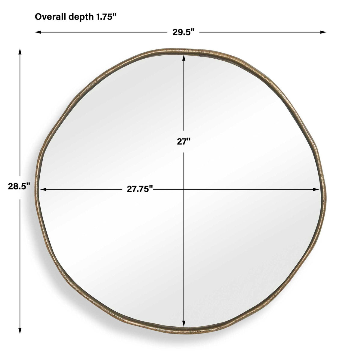 Lowen Round Brass Mirror Mirrors| Uttermost