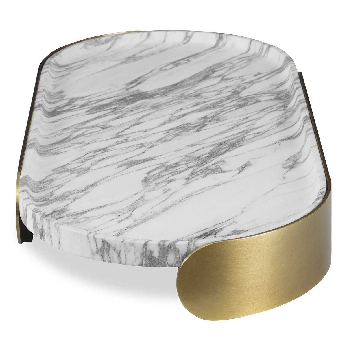 Lozenge Tray Arabescato Marble Tray| Uttermost