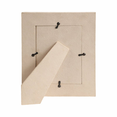LUANDA LETHER 4X6" PHOTO FRAME, CREAM - Al Rugaib Furniture