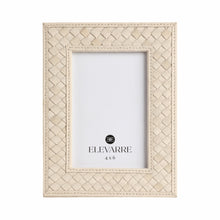 LUANDA LETHER 5X7 PHOTO FRAME, CREAM