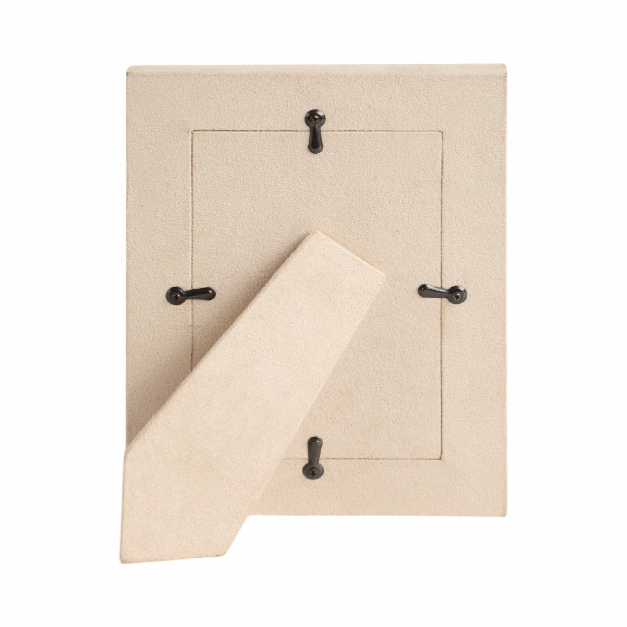 LUANDA LETHER 5X7 PHOTO FRAME, CREAM Table Decors| Sagebrook Home