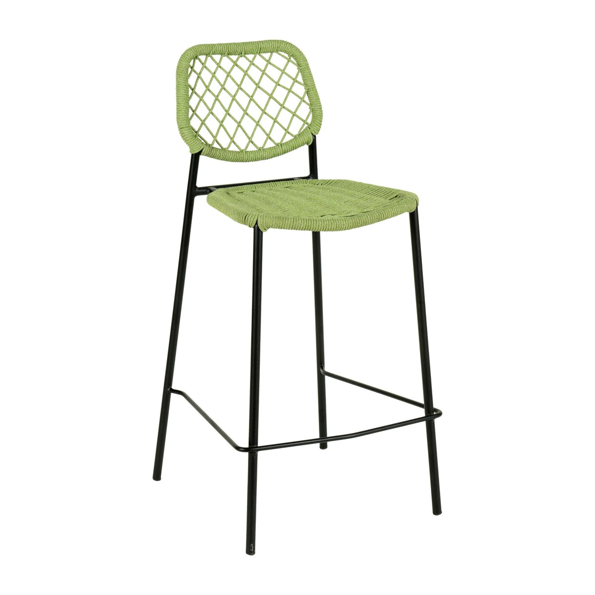 Lucy Green Dyed Cord Outdoor Counter Stool Stools| TOV