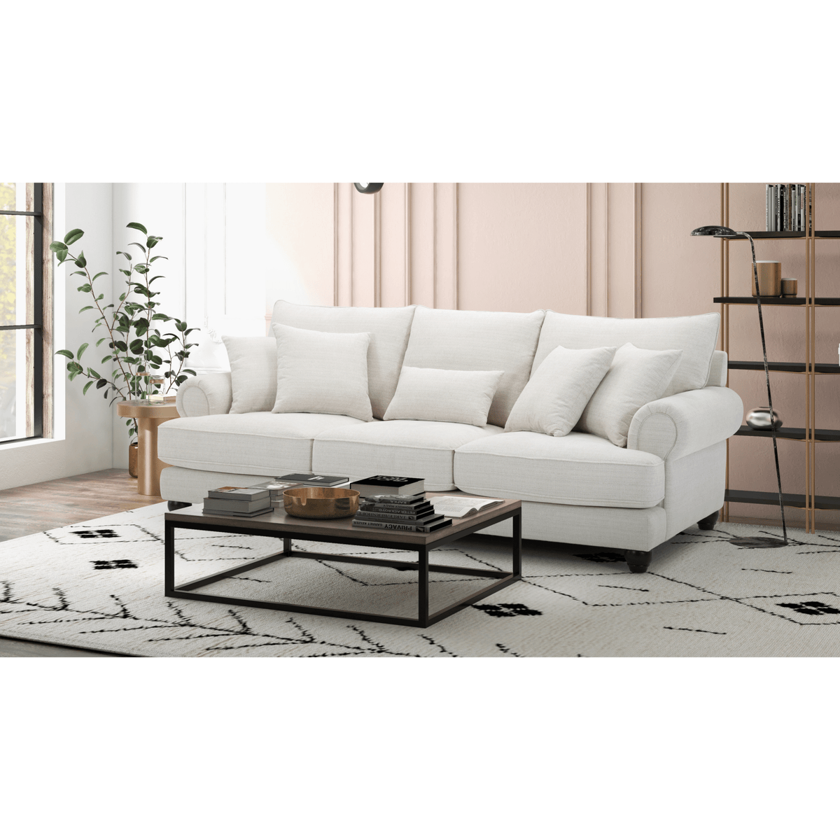 Lugo Grey 4 Seater Sofa XL Sofas| Roots Furniture