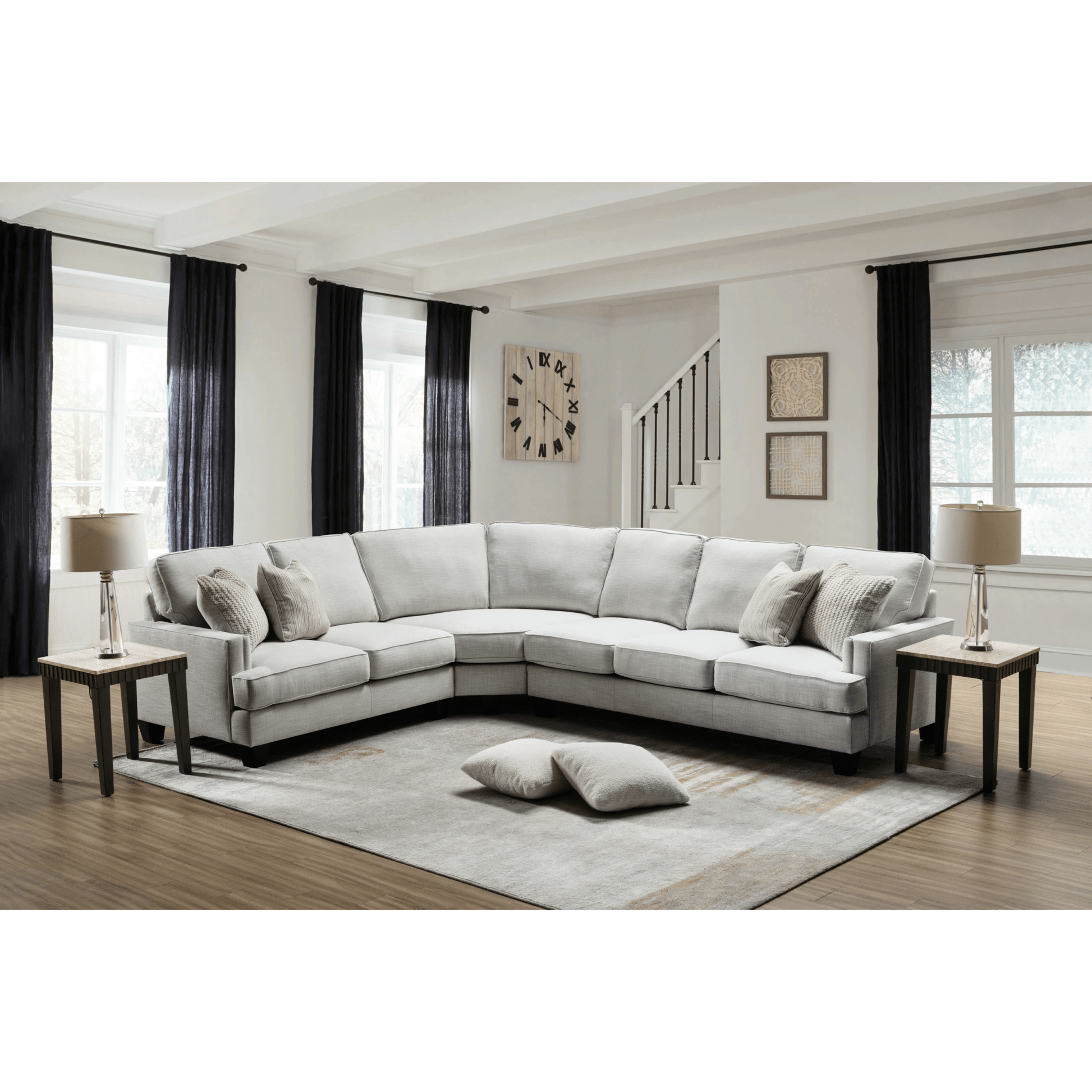 Luis Grey Sectional Sectionals| Roots Furniture