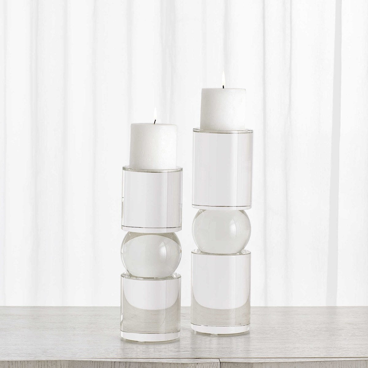 Luminous Pillar Holders, S/2 Candle Holders| Uttermost
