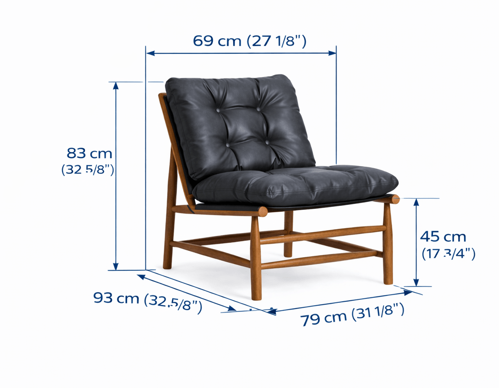 Luna Black Leather Accent Chair Chairs| Roots Furniture