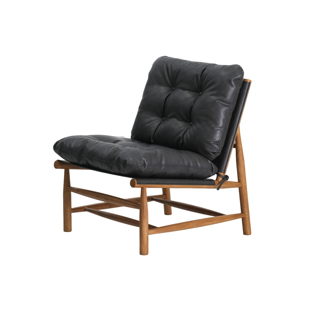 Luna Black Leather Accent Chair Chairs| Roots Furniture