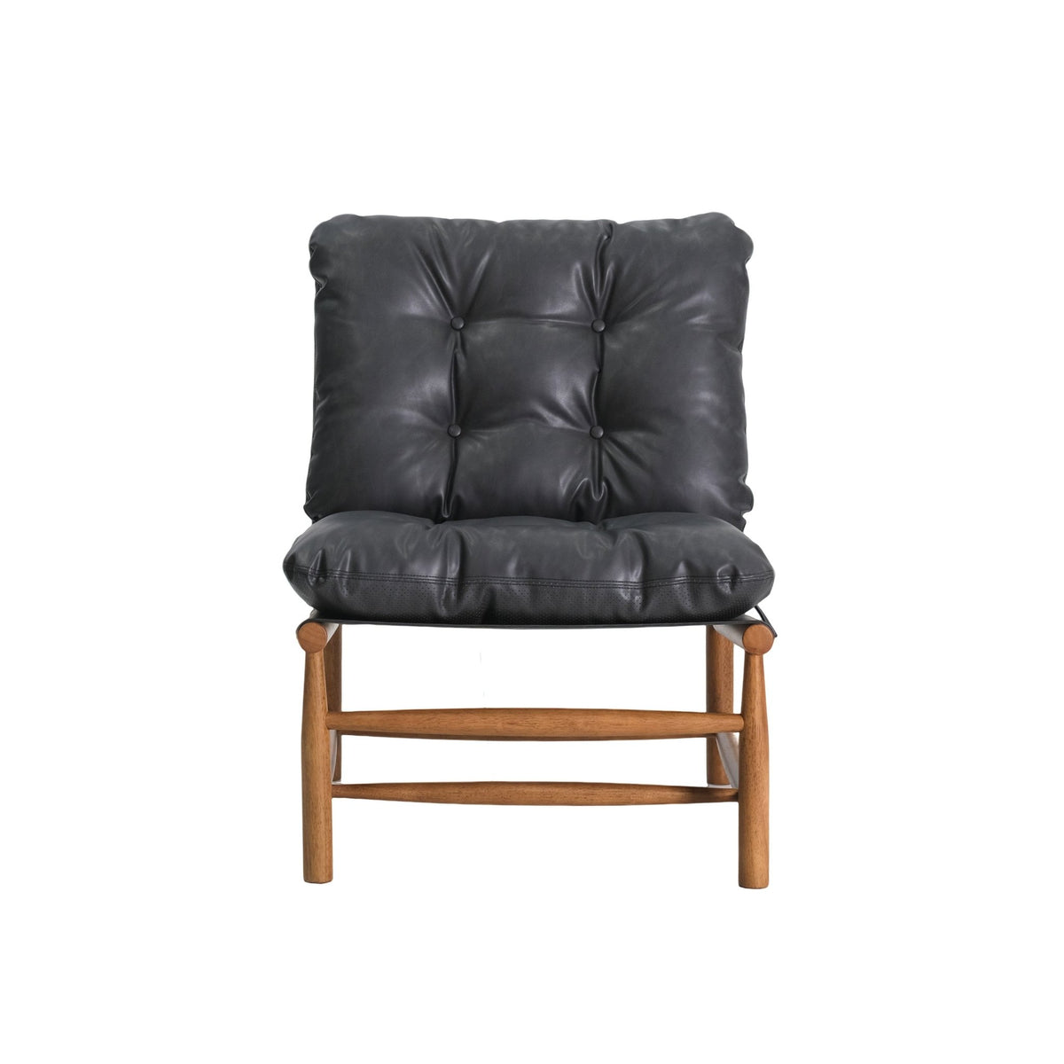 Luna Black Leather Accent Chair Chairs| Roots Furniture