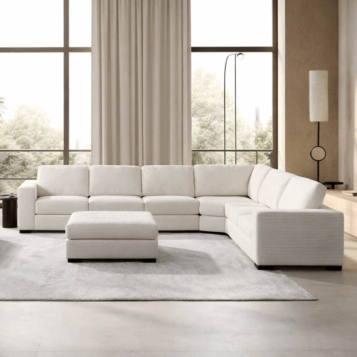Luna Cream Sectional Sectionals| Roots Furniture