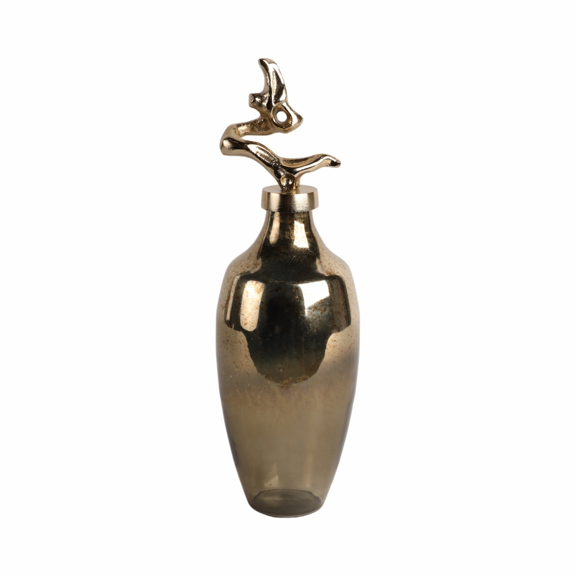 Lusaka Glass Bottle, Gold Vases and Jars| Sagebrook Home