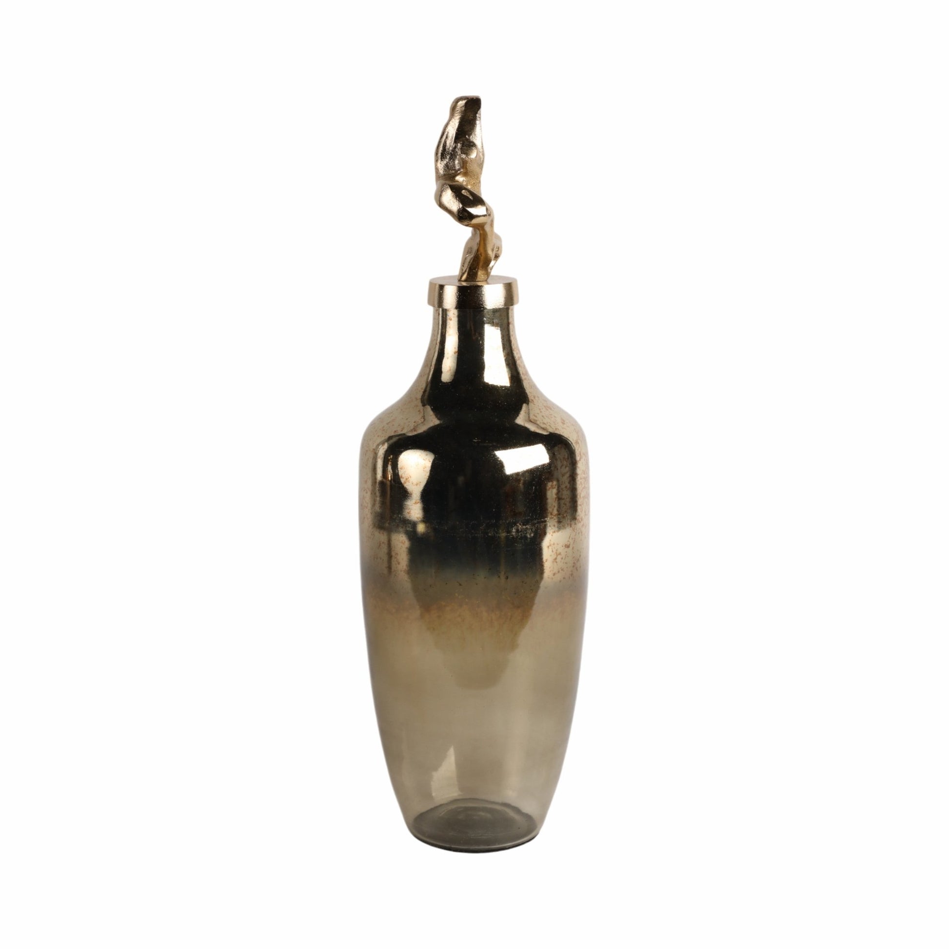 Lusaka Glass Bottle, Gold Vases and Jars| Sagebrook Home