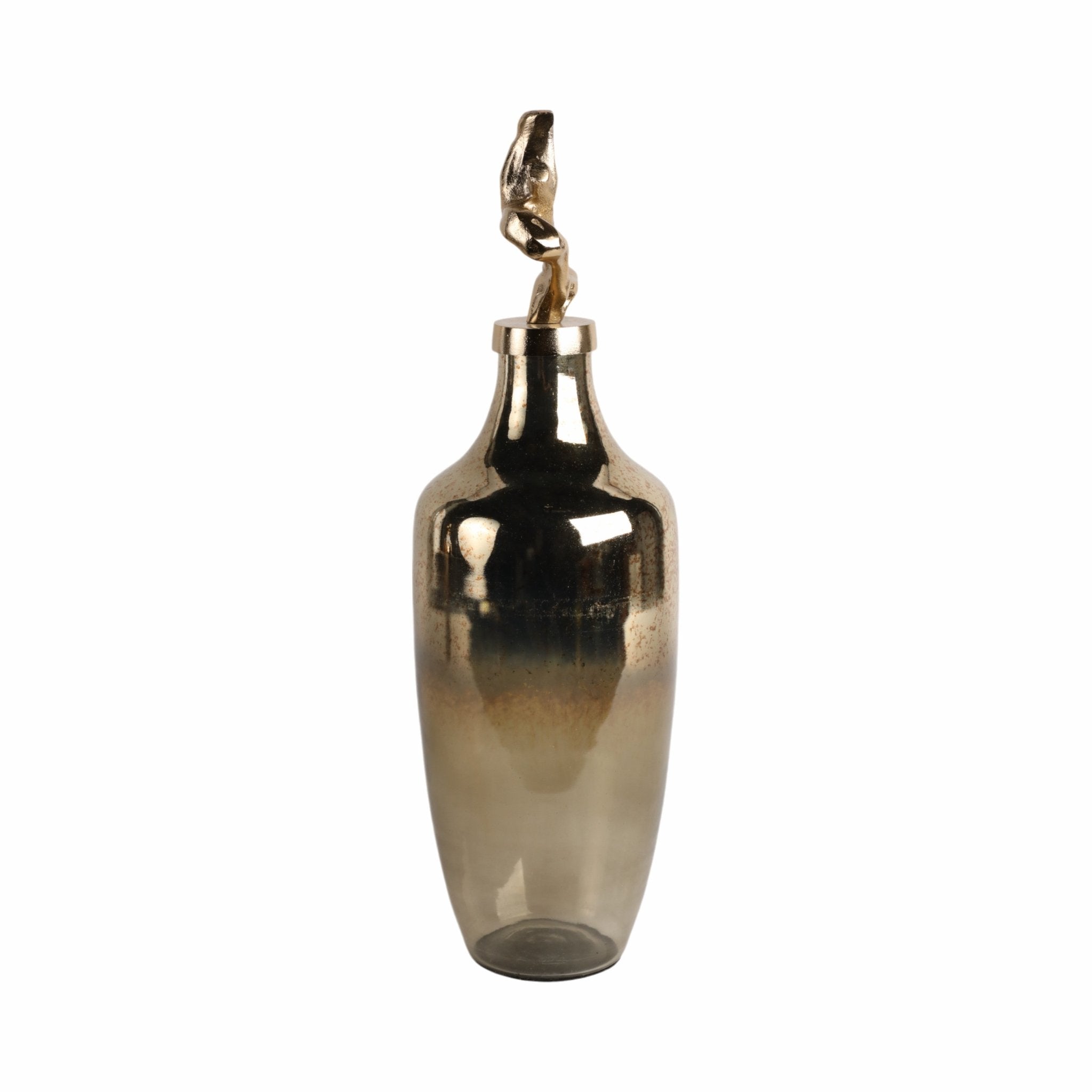 Lusaka Glass Bottle, Gold Vases and Jars| Sagebrook Home