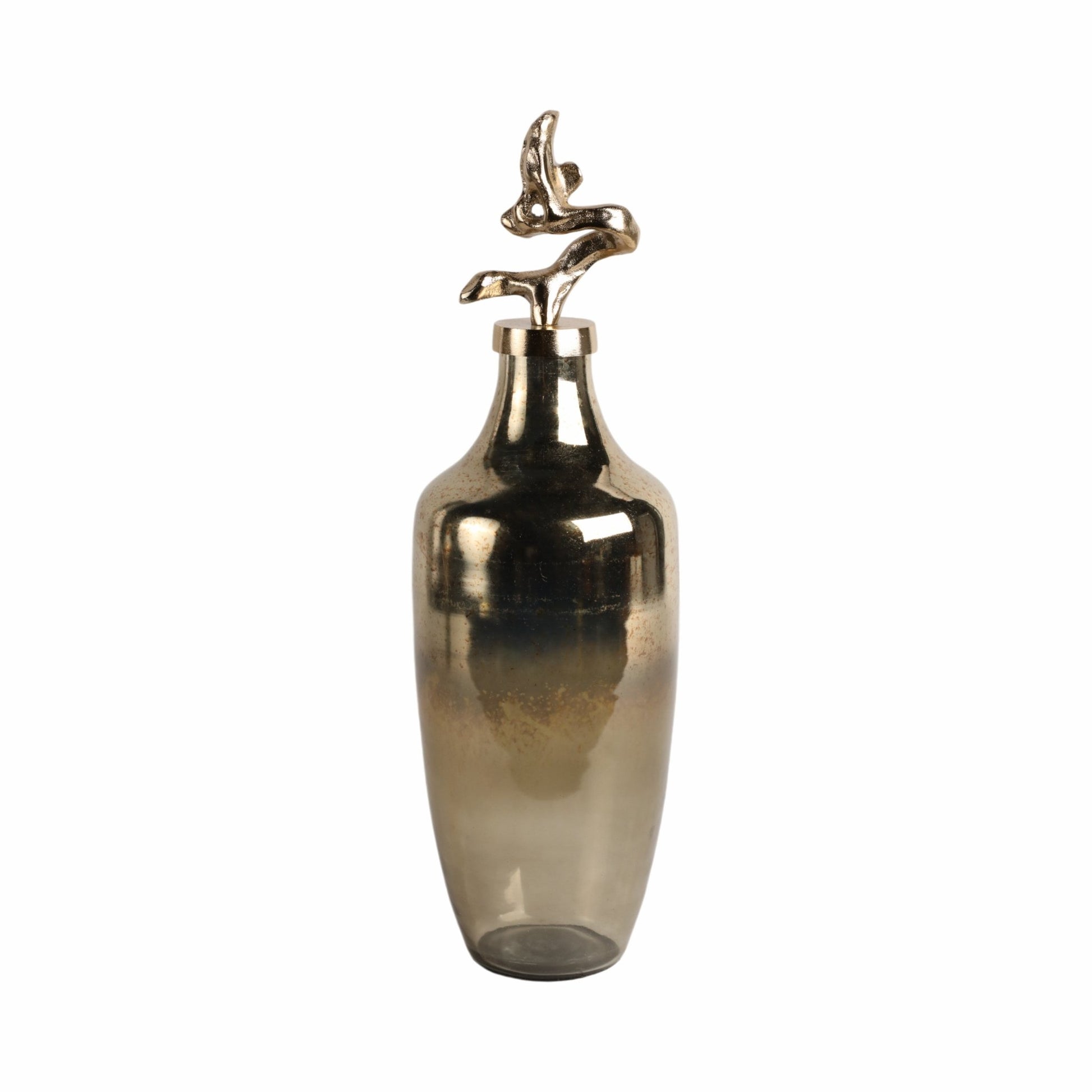 Lusaka Glass Bottle, Gold Vases and Jars| Sagebrook Home