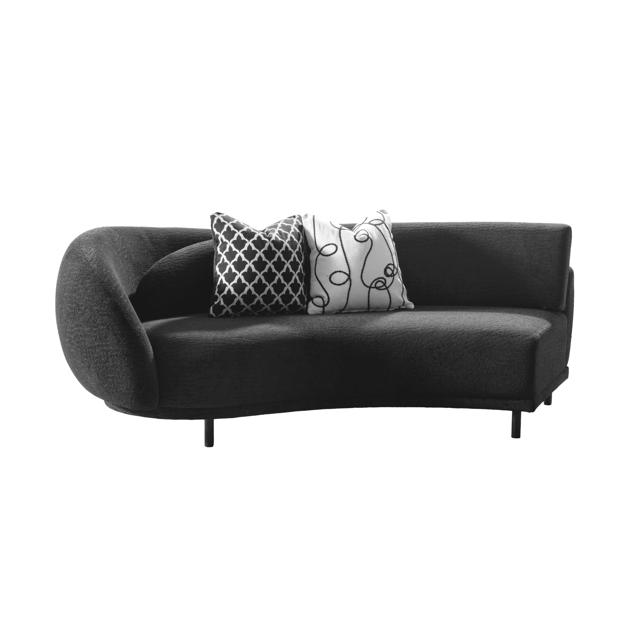 Lush Lounge Black Left Arm Facing Sofa W144 Sectionals| Roots Furniture