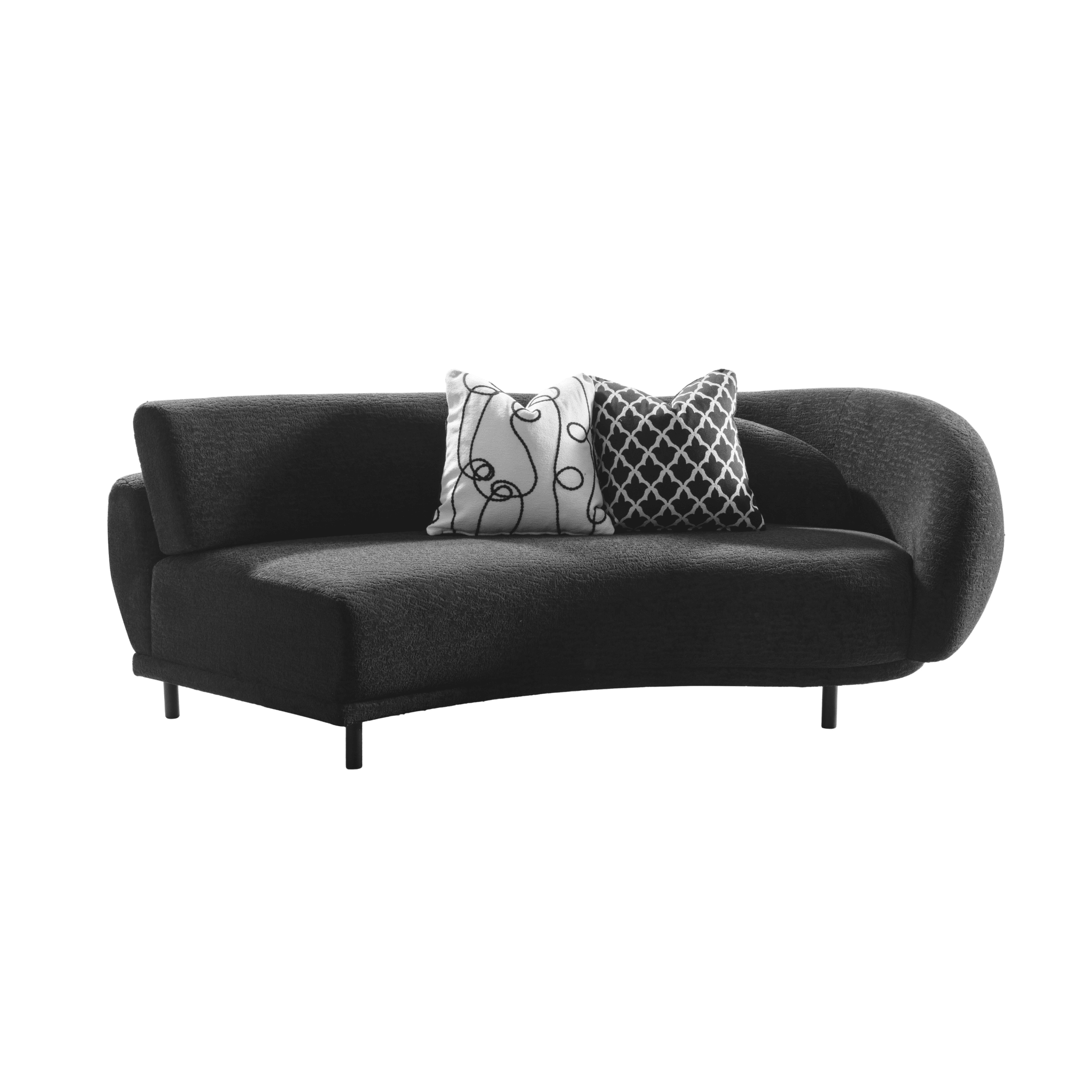 Lush Lounge Black Right Arm Facing Sofa W144 Sectionals| Roots Furniture