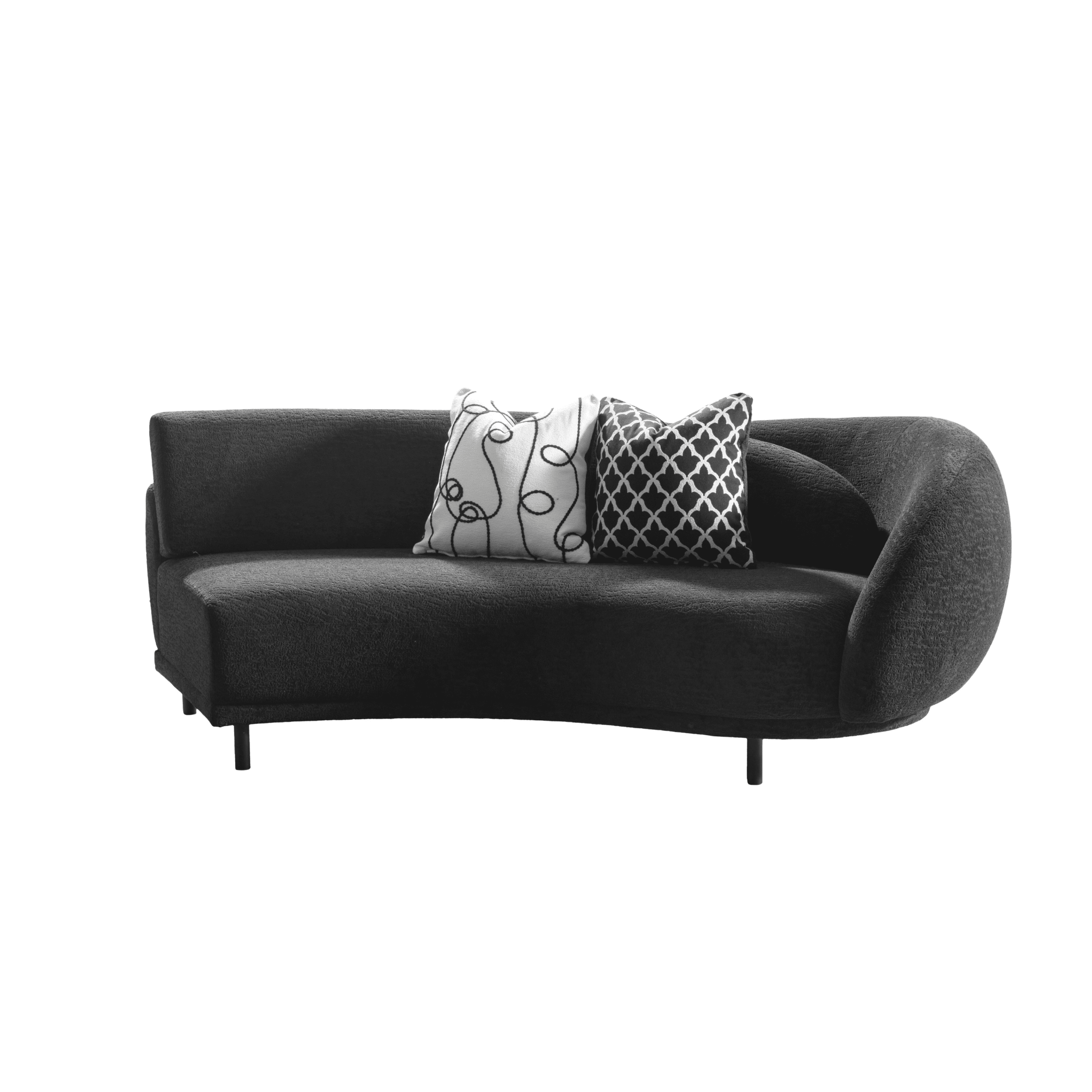 Lush Lounge Black Right Arm Facing Sofa W144 Sectionals| Roots Furniture