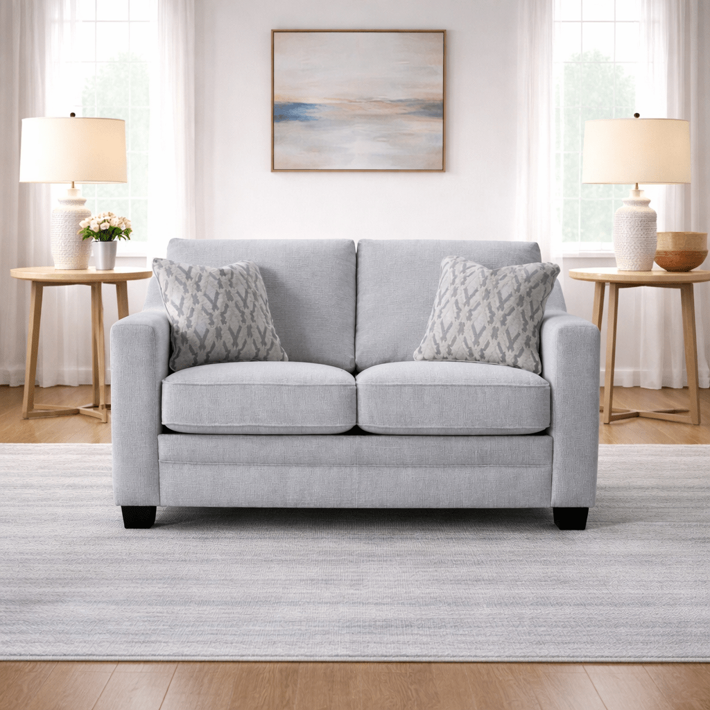 Luxe Haven Creamy Grey Loveseat W166 Sofas & Loveseats| Roots Furniture