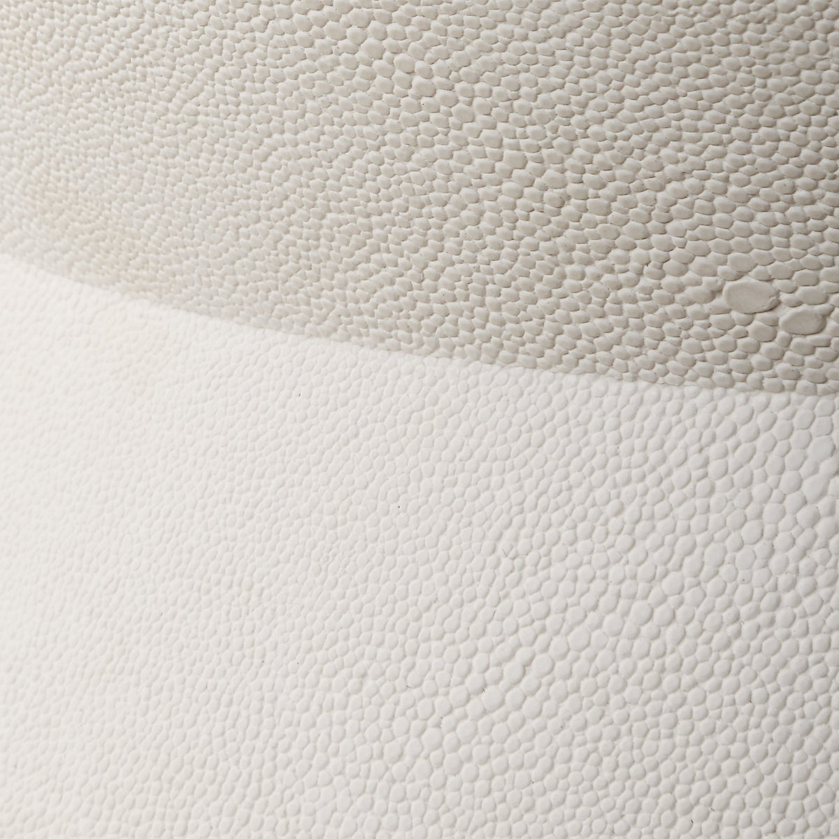 Luxe White Shagreen Round Box Box| Uttermost