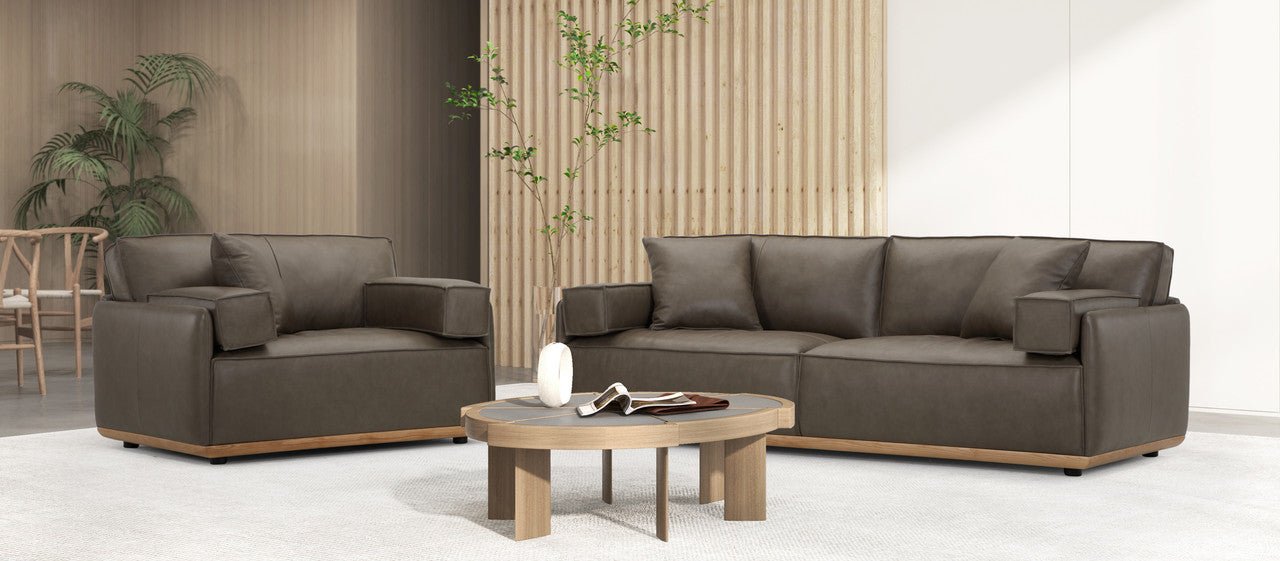 Luxe Wood Brown Set Living Room Sets| Roots Furniture