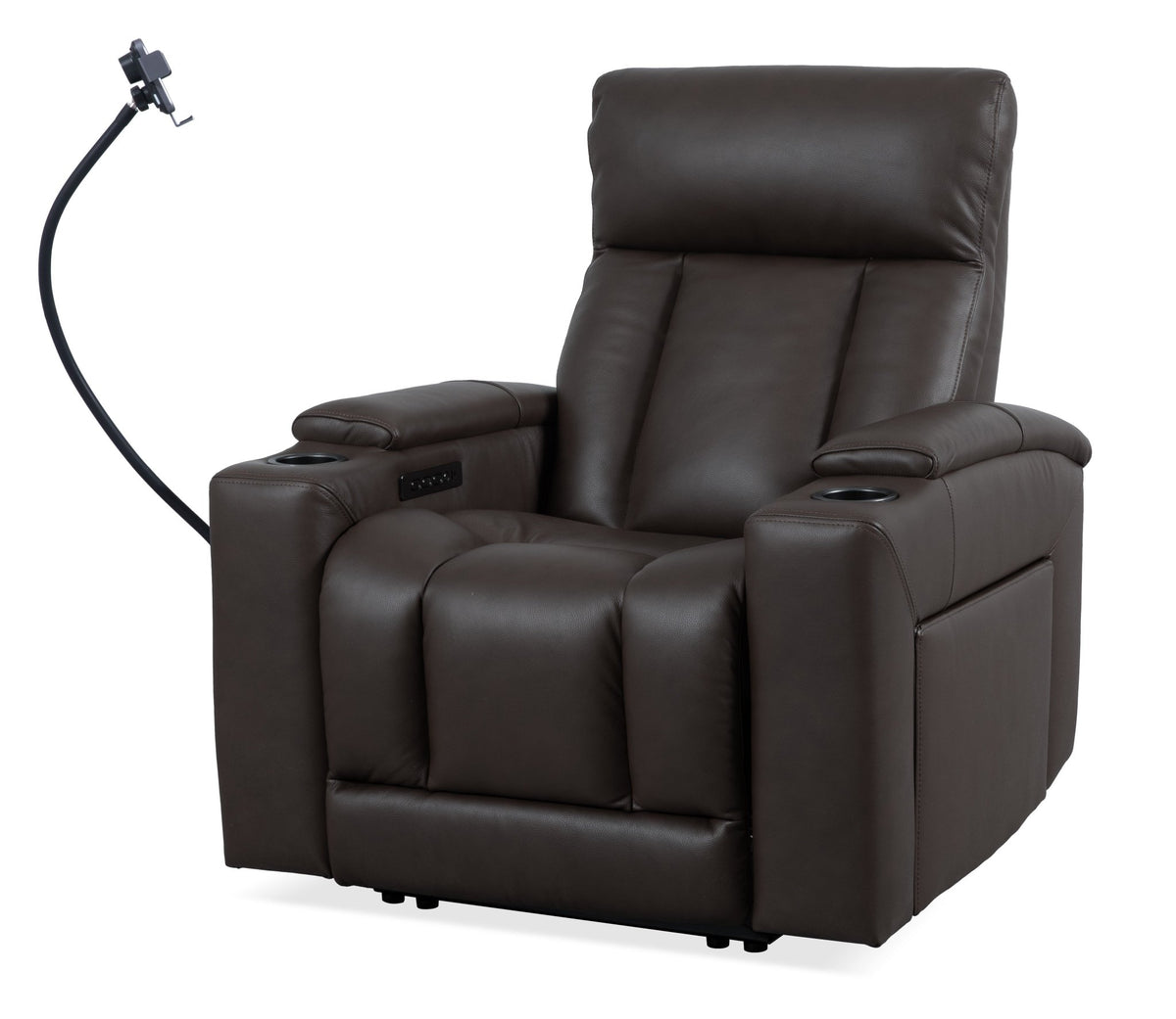 LuxeGlow Dark Brown PWR Recliner Recliners| Roots Furniture