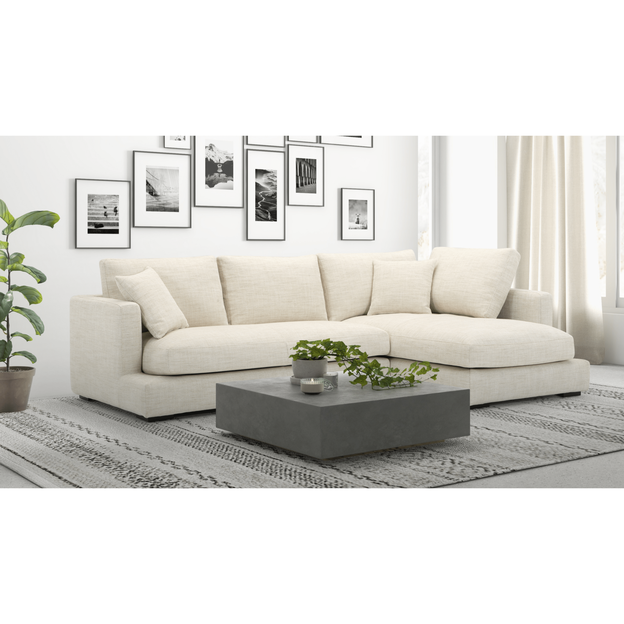 Luxembourg Beige Sectional Sectionals| Roots Furniture