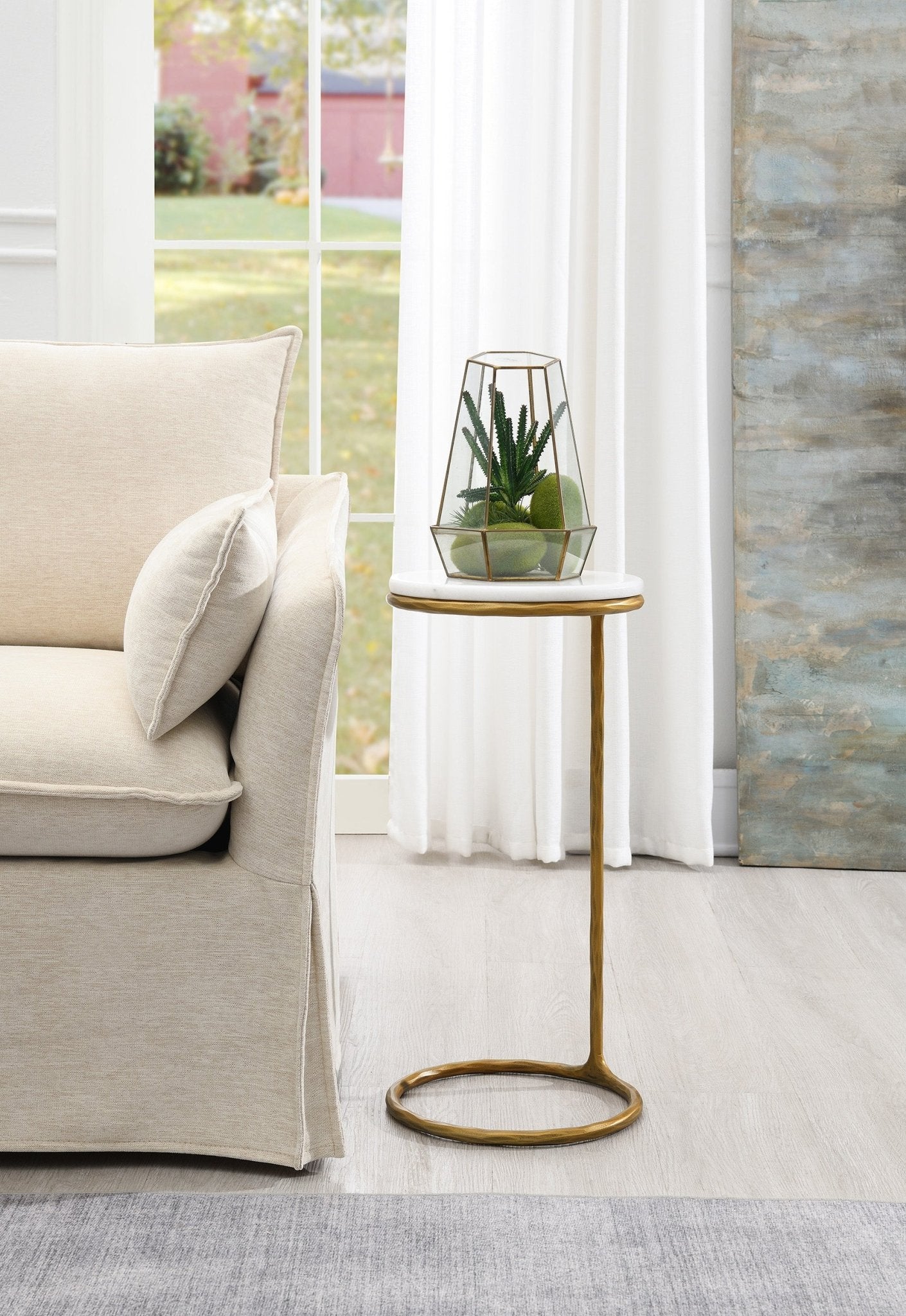 Luxo Marble Accent Gold Table Coffee Tables| AlRugaib Furniture