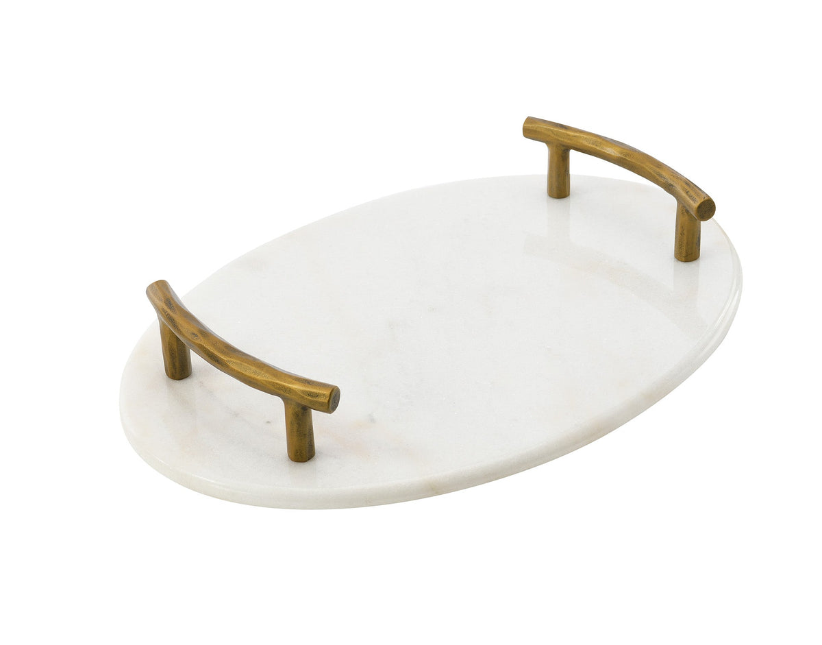 Luxo Marble Tray Gold Hands Coffee Tables| Roots Furniture