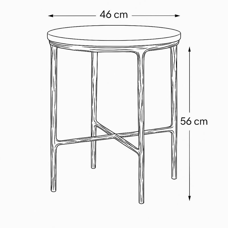 Luxo Side Table With Marble Top - Al Rugaib Furniture
