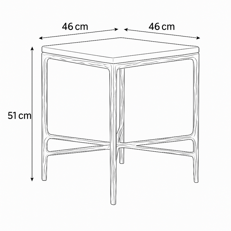 Luxo Side Table With Marble Top - Al Rugaib Furniture