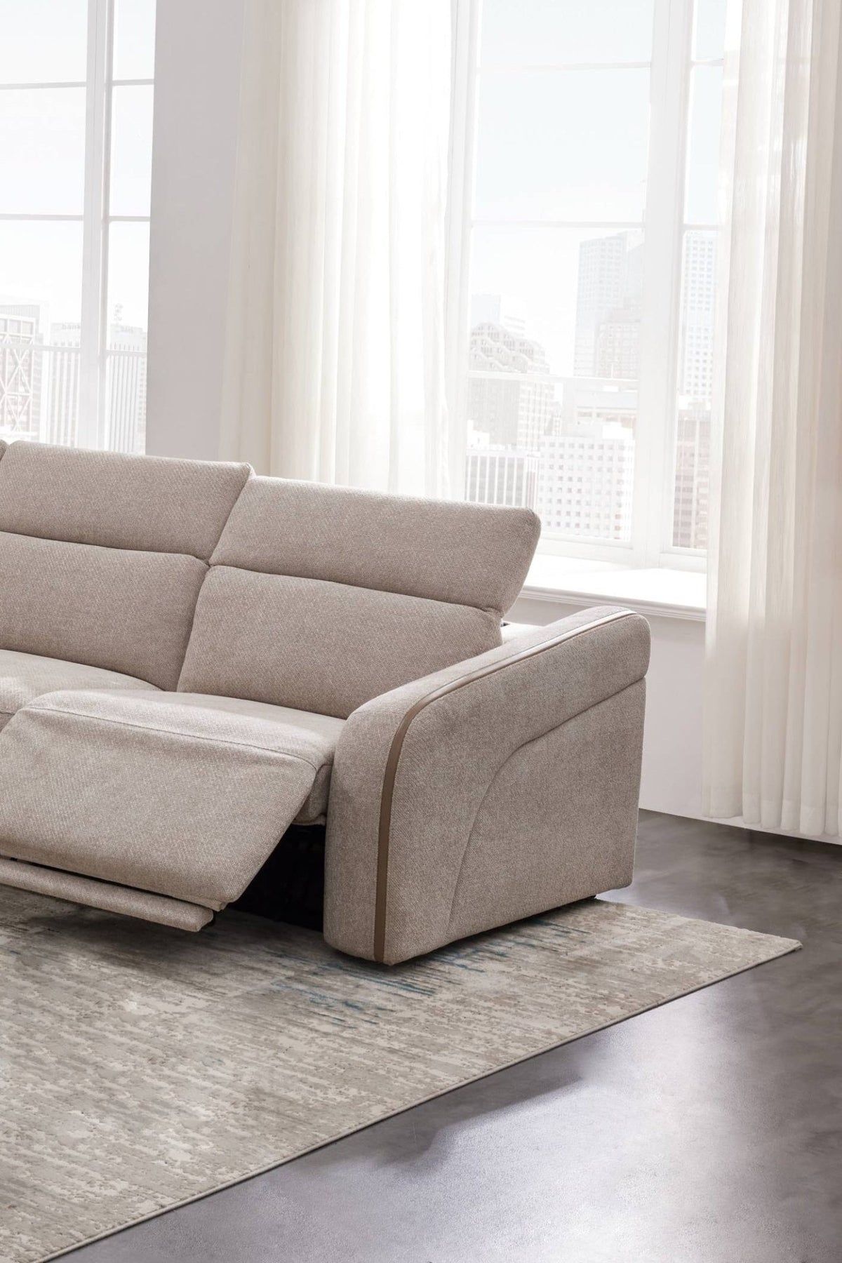 Luxora Grey Motion Power Sectional Recliners| Roots Furniture