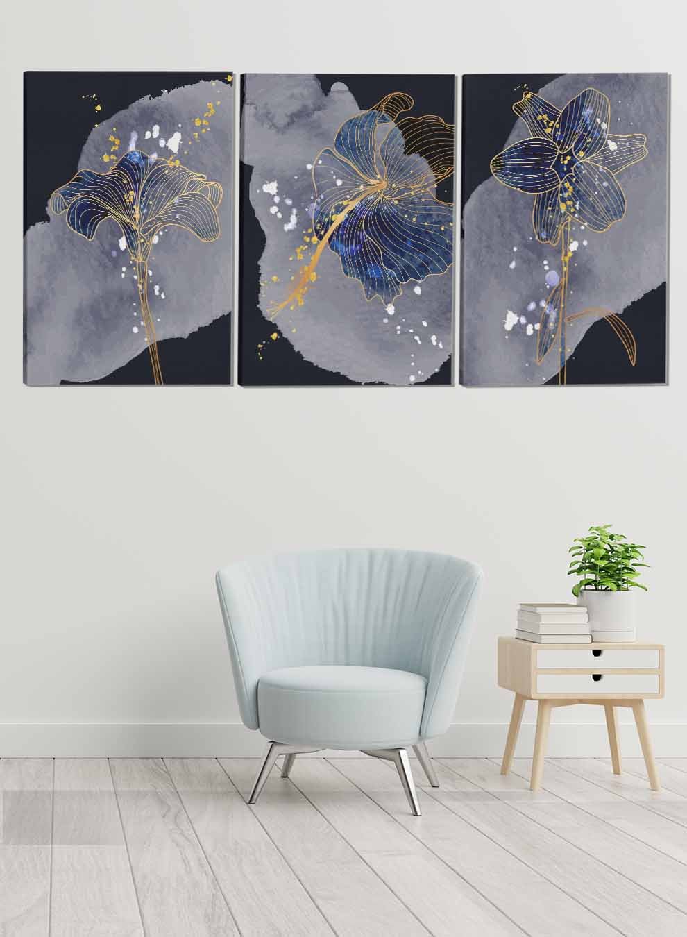 Luxury Floral Paintings(set of 3) Paintings & Pictures| LOWHA